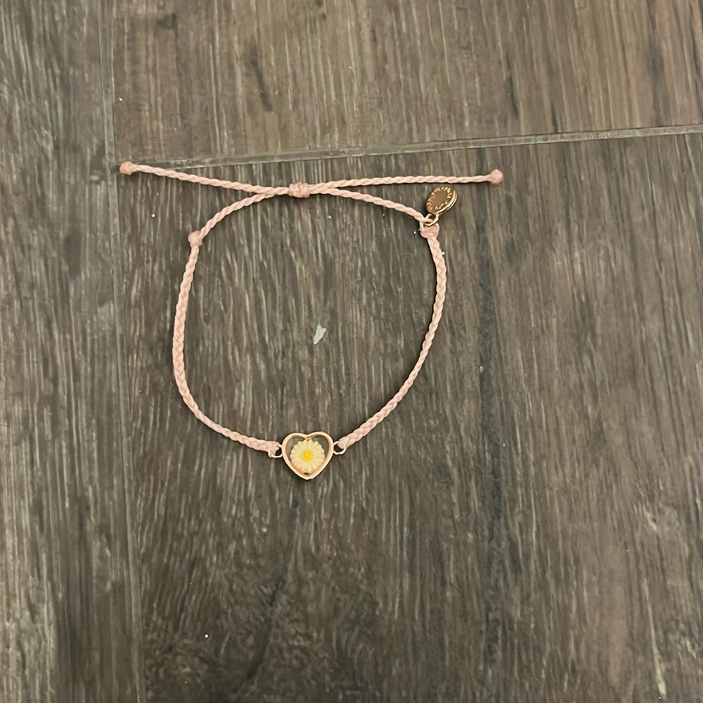 PINK PURA VIDA BRACELET WITH HEART SUNFLOWER